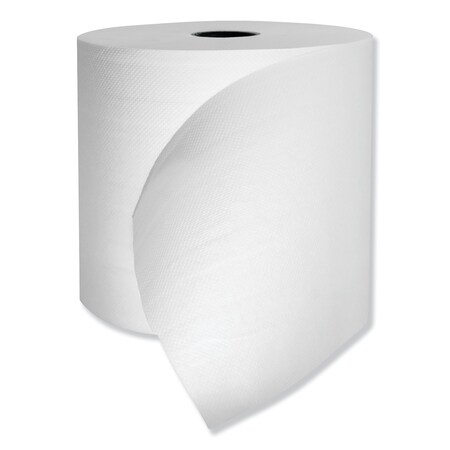 Morcon Paper Hardwound Paper Towel, 1 Ply, Continuous Roll, 500 ft., White, 6 PK M610